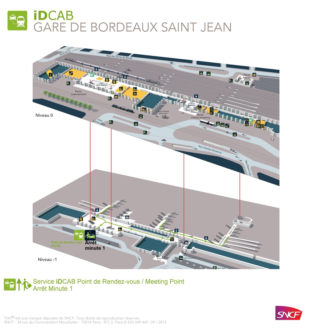 χάρτης του Bordeaux st jean