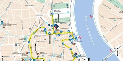 Χάρτης της Μπορντό walking tour